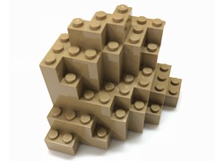 LEGO® los onderdeel Rots in kleur Donker Geelbruin 23996