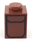 LEGO® onderdeel Steen met Motief Roodachtig Bruin 3005pb030