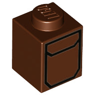 LEGO® onderdeel Steen met Motief Roodachtig Bruin 3005pb030