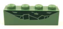Plaatje in Gallery viewer laden, LEGO® los onderdeel Steen met Motief Zandgroen 3010pb230