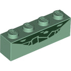 LEGO® los onderdeel Steen met Motief Zandgroen 3010pb230