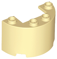 LEGO® los onderdeel Cilinder in kleur Geelbruin 24593
