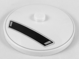 LEGO® los onderdeel Schaal met Motief in kleur Wit 3960pb058