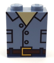 LEGO® los onderdeel Steen met Motief Zandblauw 3245cpb074