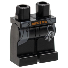 LEGO® los onderdeel Benen met Motief Zwart 970c00pb0892