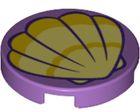 LEGO® Tegel Rond met Motief Medium Lavendel 14769pb227