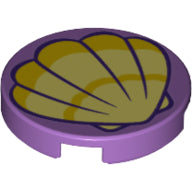 LEGO® Tegel Rond met Motief Medium Lavendel 14769pb227