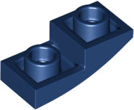 Plaatje in Gallery viewer laden, LEGO® los onderdeel Dakpan Gebogen Donkerblauw 24201