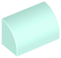 LEGO® los onderdeel Dakpan Gebogen in kleur Licht Aqua 37352