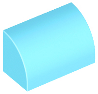 LEGO® los onderdeel Dakpan Gebogen Medium Azuurblauw 37352