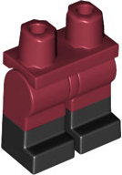 LEGO® los onderdeel Benen met Motief Donkerrood 970c00pb0411
