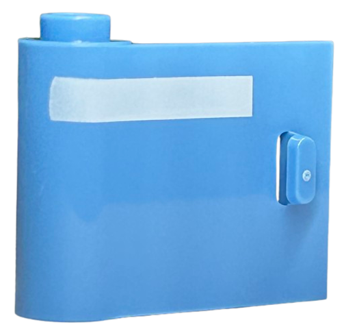 LEGO® los onderdeel Deur met Motief Medium Blauw 92262pb004