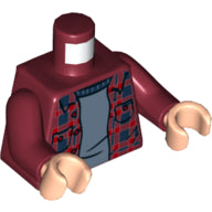 LEGO® los onderdeel Lijf met Motief Donkerrood 973pb3227c01