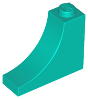 Plaatje in Gallery viewer laden, LEGO® los onderdeel Steen Boog Donker Turkoois 18653