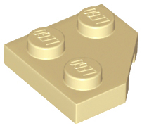 LEGO® los onderdeel Wig Plaat in kleur Geelbruin 26601