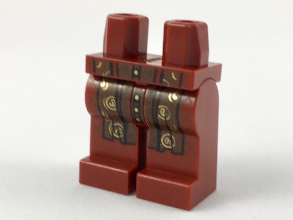 LEGO® los onderdeel Benen met Motief Donkerrood 970c00pb0839