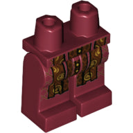 Plaatje in Gallery viewer laden, LEGO® los onderdeel Benen met Motief Donkerrood 970c00pb0839