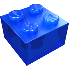 Plaatje in Gallery viewer laden, LEGO® los onderdeel Steen Doorzichtig Donkerblauw 3003