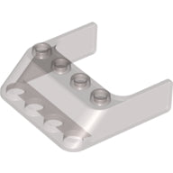 LEGO® los onderdeel Voorruit in kleur Doorzichtig Zwart 6238