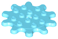 Plaatje in Gallery viewer laden, LEGO® los onderdeel Plaat Rond Medium Azuurblauw 35443