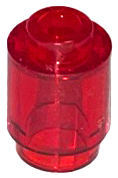 LEGO® los onderdeel Steen Rond Doorzichtig Rood 3062