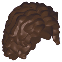 Plaatje in Gallery viewer laden, LEGO® los onderdeel Haar in kleur Donker Bruin 20595