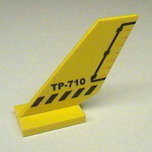 LEGO® los onderdeel Staart met Motief in kleur Geel 6239px4
