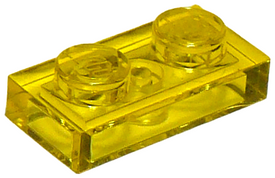 LEGO® los onderdeel Plaat Algemeen Doorzichtig Geel 3023