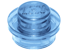 LEGO® onderdeel Plaat Rond Doorschijnend Medium Blauw 4073