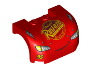 LEGO® los onderdeel Spatbord met Motief Rood 93587pb11