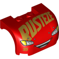 Plaatje in Gallery viewer laden, LEGO® los onderdeel Spatbord met Motief Rood 93587pb15