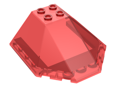 LEGO® los onderdeel Voorruit in kleur Doorzichtig Rood 87606