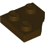 LEGO® los onderdeel Wig Plaat in kleur Donker Bruin 26601