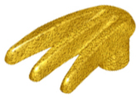 LEGO® los onderdeel Wapen in kleur Parel Goud 10187