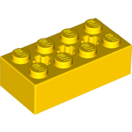 Plaatje in Gallery viewer laden, LEGO® los onderdeel Technische Steen in kleur Geel 39789