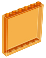 LEGO® los onderdeel Paneel in kleur Doorzichtig Oranje 59349