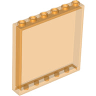 LEGO® los onderdeel Paneel in kleur Doorzichtig Oranje 59349
