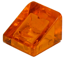 Plaatje in Gallery viewer laden, LEGO® los onderdeel Dakpan Algemeen Doorzichtig Oranje 54200