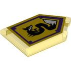 LEGO® Tegel Aangepast met Motief Doorzichtig Geel 22385pb090