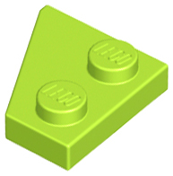 LEGO® los onderdeel Wig Plaat in kleur Limoen 24307