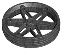 LEGO® los onderdeel Wiel in kleur Parel Donkergrijs 2903