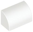 LEGO® los onderdeel Dakpan Gebogen in kleur Wit 37352