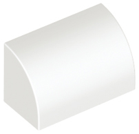 LEGO® los onderdeel Dakpan Gebogen in kleur Wit 37352