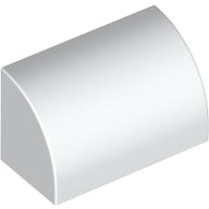 Plaatje in Gallery viewer laden, LEGO® los onderdeel Dakpan Gebogen in kleur Wit 37352