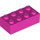LEGO® los onderdeel Steen in kleur Donker Roze 3001
