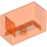 LEGO® los onderdeel Paneel Doorzichtig Neon Oranje 23969