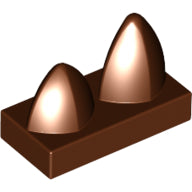 LEGO® los onderdeel Tegel Aangepast Roodachtig Bruin 15209