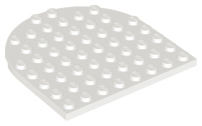 LEGO® los onderdeel Plaat Rond in kleur Wit 41948