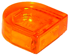 LEGO® los onderdeel Tegel Rond Doorzichtig Oranje 24246