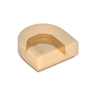 LEGO® los onderdeel Tegel Rond Doorzichtig Oranje 24246